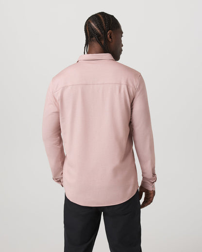 Long Sleeve Knit Oxford Button Down - Classic Fit Mauve | Vuori for sale