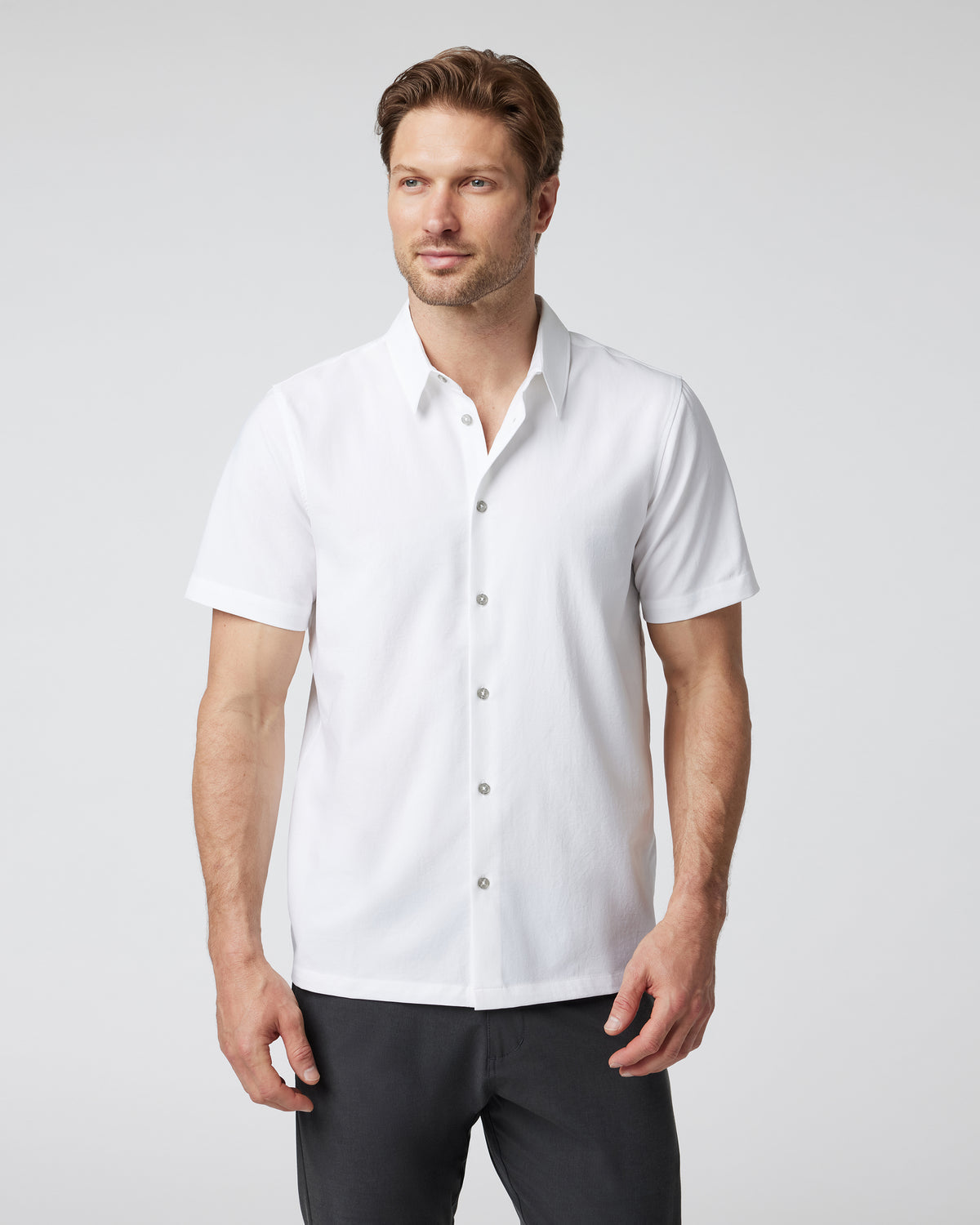 Short-Sleeve Manhattan Button Down White | Vuori onsale