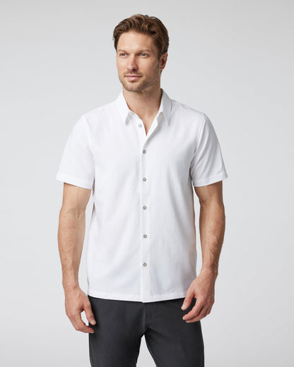 Short-Sleeve Manhattan Button Down White | Vuori onsale