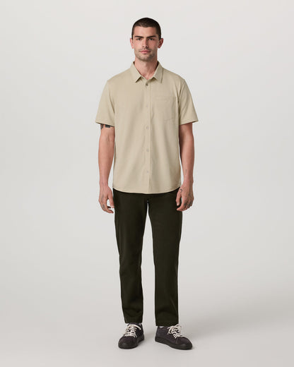 Short Sleeve Knit Oxford Button Down - Classic Fit Trench | Vuori online