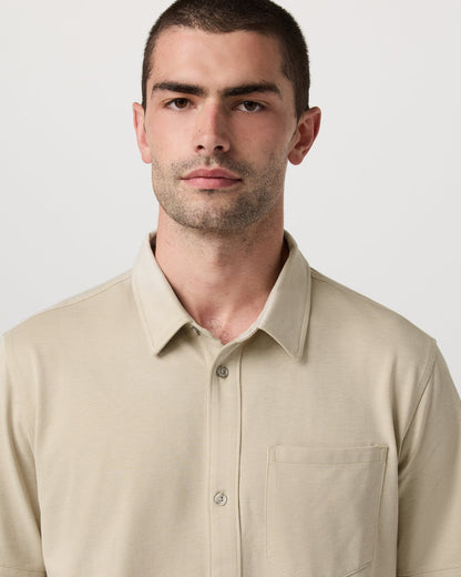 Short Sleeve Knit Oxford Button Down - Classic Fit Trench | Vuori online