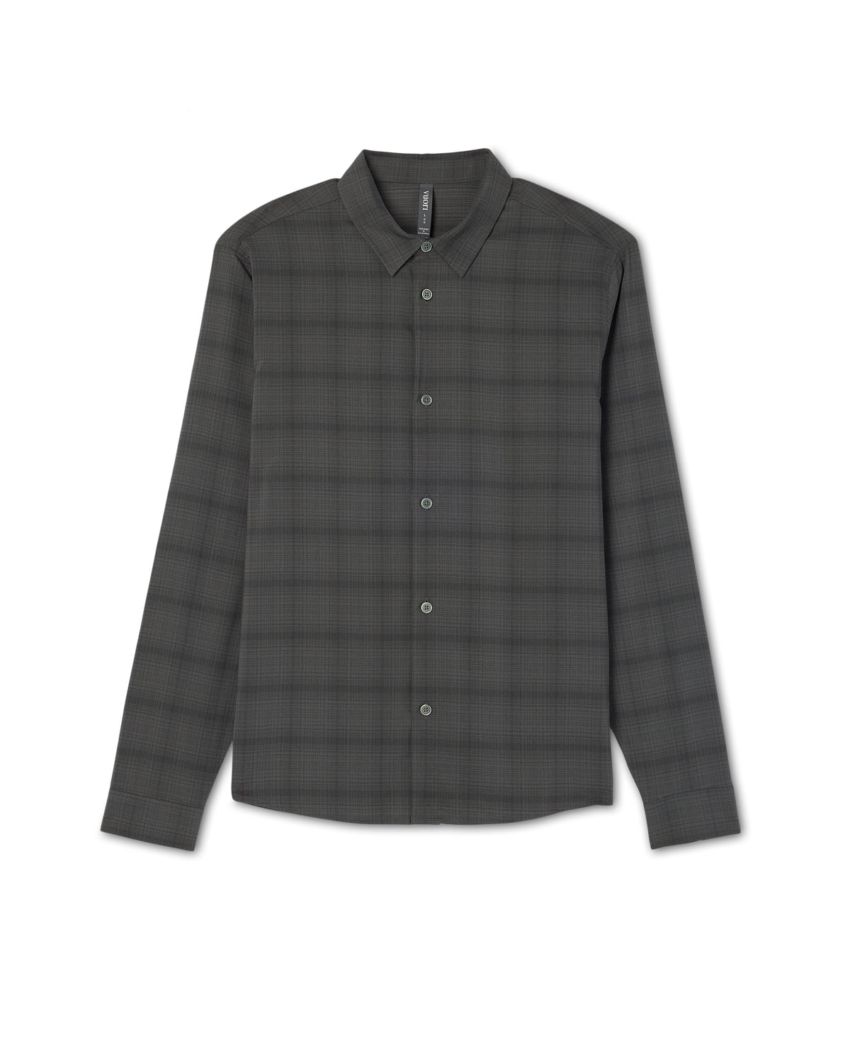 Men's Long Sleeve Plaid Button Down Shirt Dark Pewter | Vuori outlet