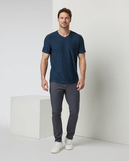 Strato Tech V-Neck Men's Navy Workout Shirt | Vuori for sale