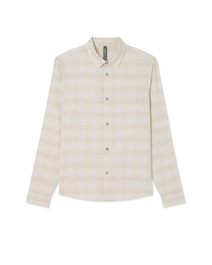 Men's Long Sleeve Plaid Button Down Shirt Sandalwood | Vuori outlet