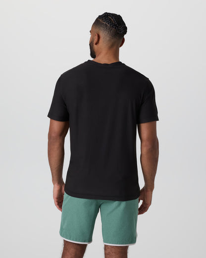 Strato Tech V-Neck Tee Black Workout Shirt | Vuori shop