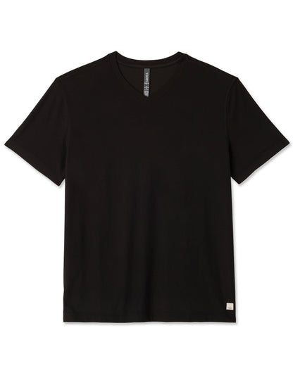 Strato Tech V-Neck Tee Black Workout Shirt | Vuori shop