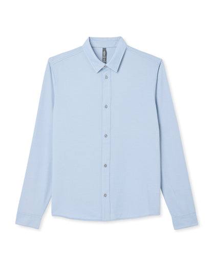 Men's Long Sleeve Knit Oxford Button Down Blue Dusk | Vuori onsale