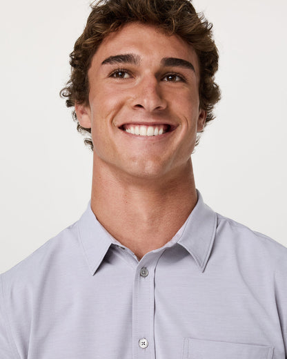 Short Sleeve Bridge Button Down Men's Cinder Shirt | Vuori online