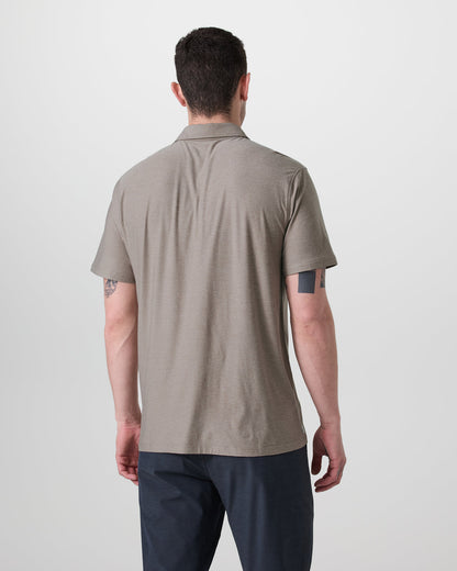 Short Sleeve Strato Button Down Mocha Heather | Vuori discount