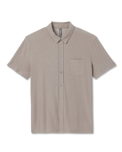 Short Sleeve Strato Button Down Mocha Heather | Vuori discount