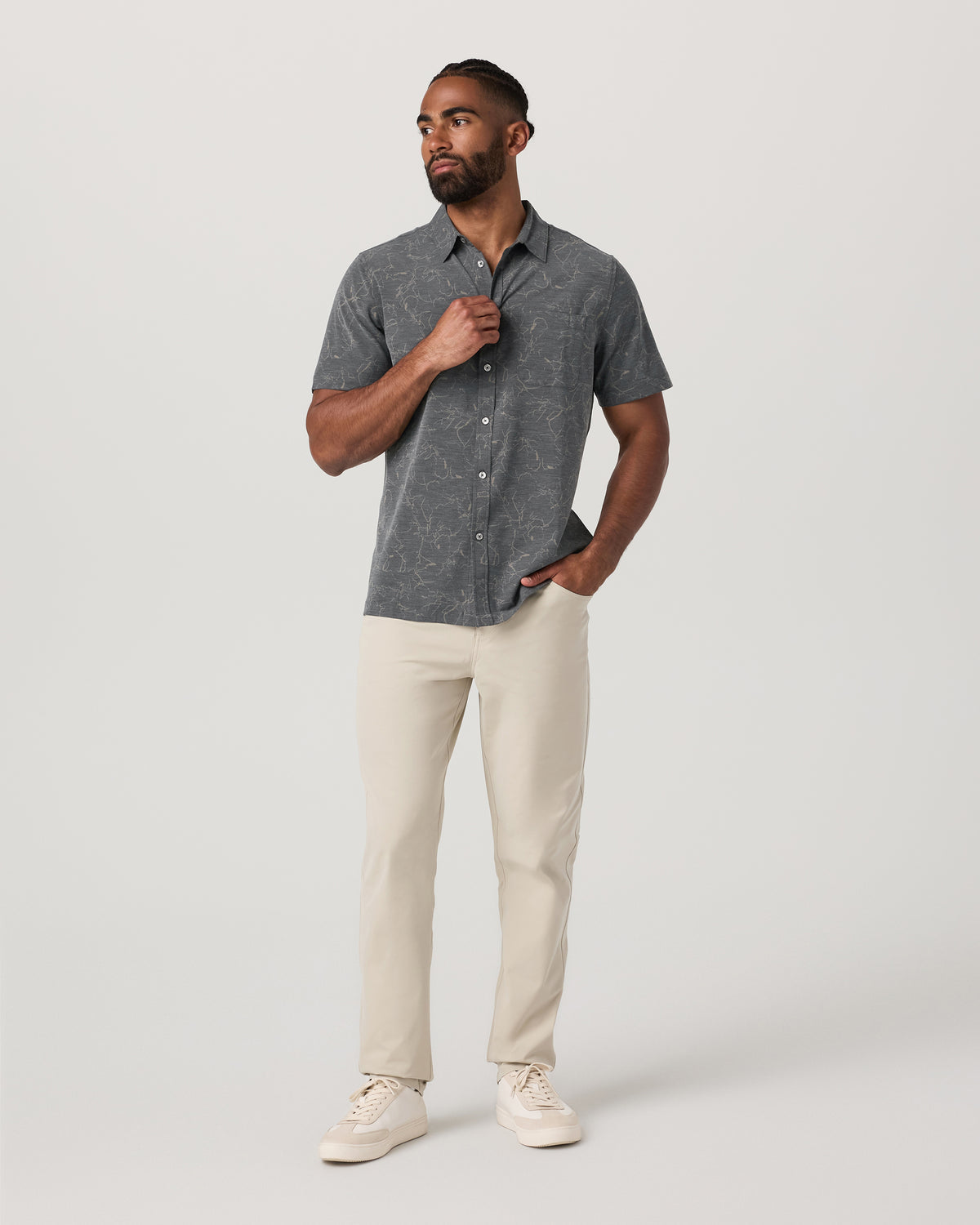 Short Sleeve Bridge Button Down Men's Root Shirt | Vuori online