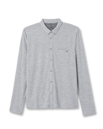 Long Sleeve Ace Button-Down Grey Button Down Shirt | Vuori sale