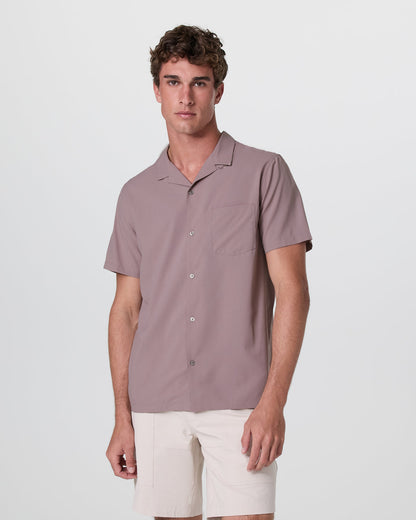 Seaport Button Down Men's Dark Umber Short Sleeve | Vuori onsale