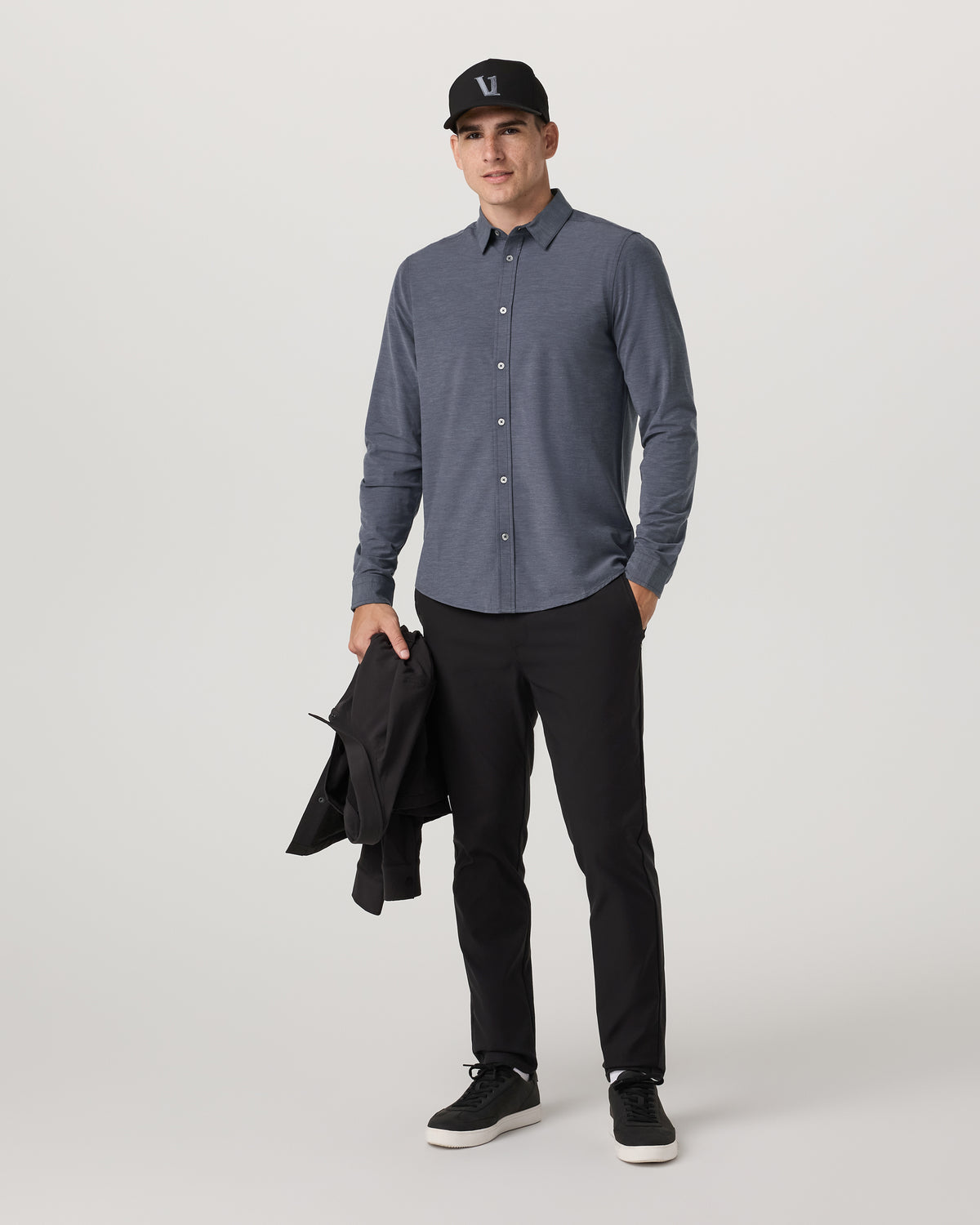 Long Sleeve Bridge Button Down Men's Moonlight Shirt | Vuori for sale