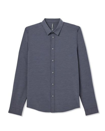 Long Sleeve Bridge Button Down Men's Moonlight Shirt | Vuori for sale