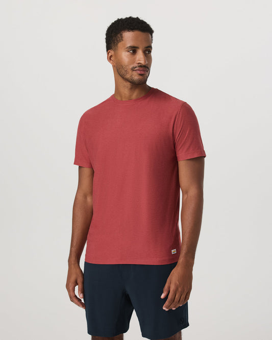 Strato Tech Tee Men's Fire Heather Performance Shirt | Vuori sale