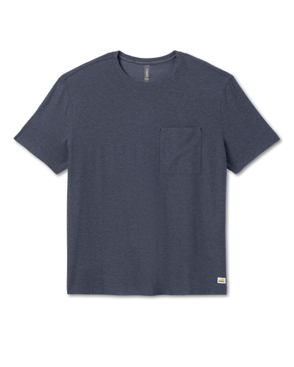 Short Sleeve Strato Pocket Tee-Relaxed Fit Dark Azure Heather | Vuori onsale