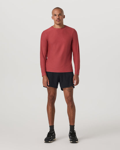 Long Sleeve Strato Tech Tee Fire Heather Workout Shirt | Vuori discount