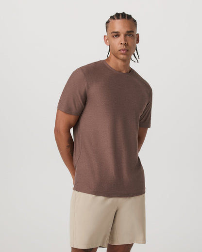 Strato Tech Tee Men's Sable Heather Performance T-Shirt | Vuori sale