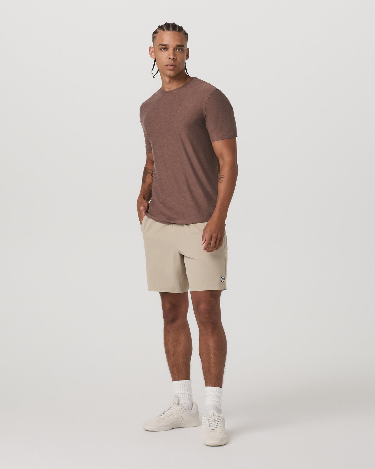 Strato Tech Tee Men's Sable Heather Performance T-Shirt | Vuori sale