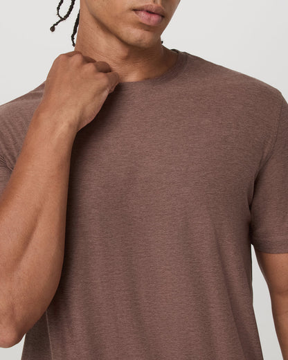 Strato Tech Tee Men's Sable Heather Performance T-Shirt | Vuori sale
