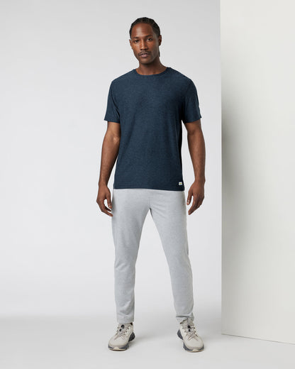 Strato Tech Tee Men's Navy Heather Blue Tee | Vuori onsale