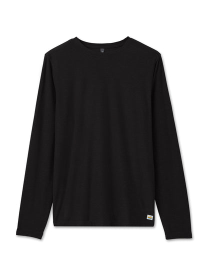 Long Sleeve Strato Tech Tee Men's Black Shirt | Vuori shop