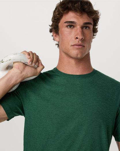 Strato Tech Tee Men's Viridian Heather Performance Shirt | Vuori sale
