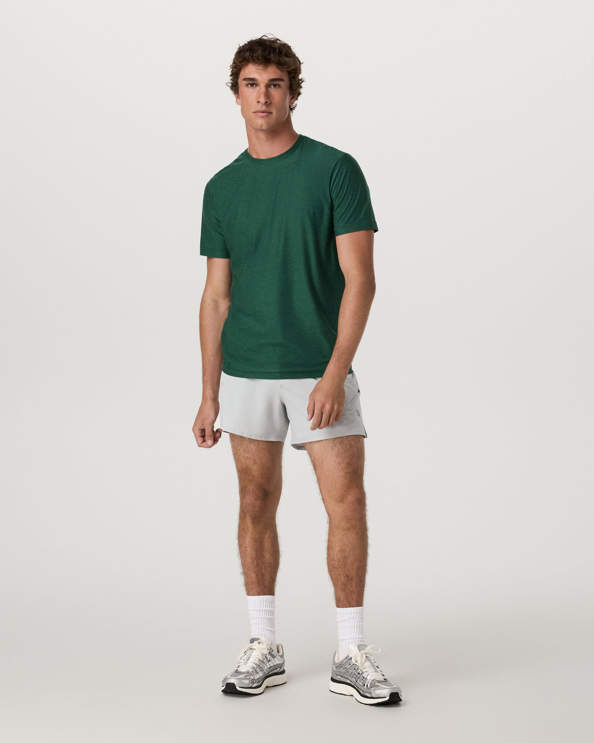 Strato Tech Tee Men's Viridian Heather Performance Shirt | Vuori sale