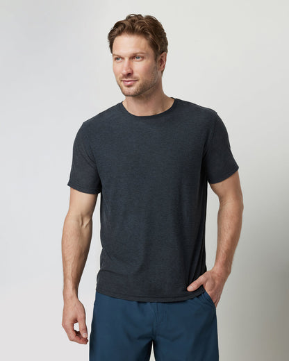 Strato Tech Tee Men's Charcoal Moisture Wicking Shirt | Vuori online