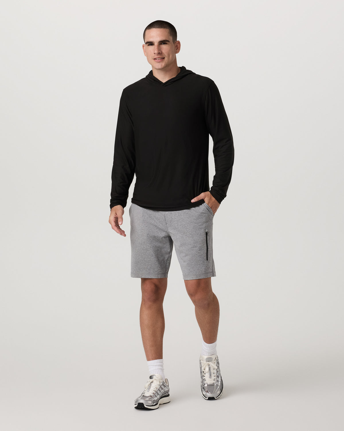 Strato Tech Hoodie Men's Black Long Sleeve Hoodie | Vuori shop