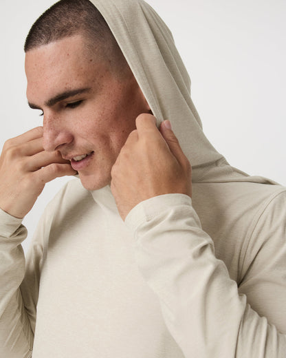 Strato Tech Hoodie Men's Mushroom Heather Hoodie | Vuori onsale