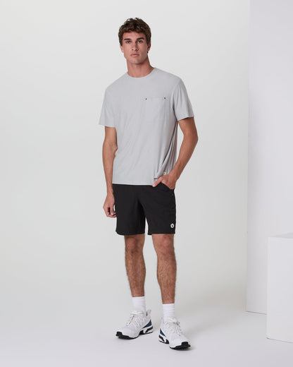 Short Sleeve Strato Pocket Tee - Relaxed Fit Platinum Heather | Vuori for sale