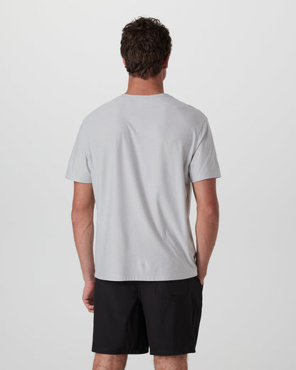Short Sleeve Strato Pocket Tee - Relaxed Fit Platinum Heather | Vuori for sale