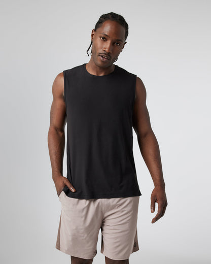 Strato Muscle Tee Men's Black Muscle Shirt | Vuori discount