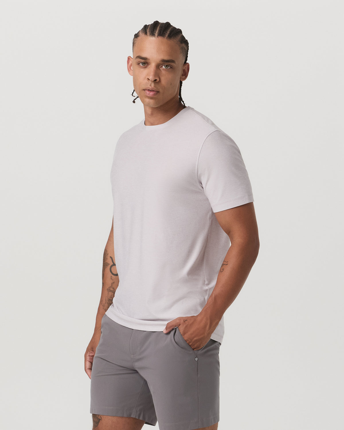 Strato Tech Tee Men's Thistle Heather Performance Shirt | Vuori onsale