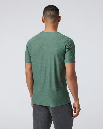 Strato Tech Tee Men's Sea Pine Heather Workout Shirt | Vuori online