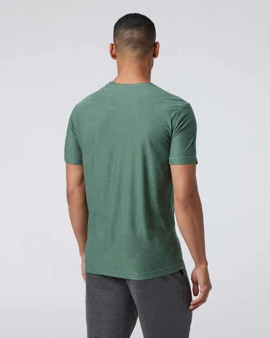 Strato Tech Tee Men's Sea Pine Heather Workout Shirt | Vuori online