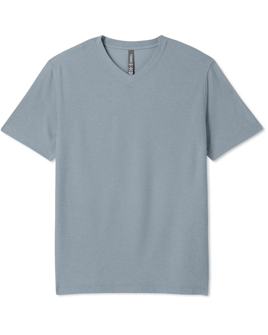 Strato Tech V-Neck Tee Men's Dusty Blue Heather Shirt | Vuori outlet