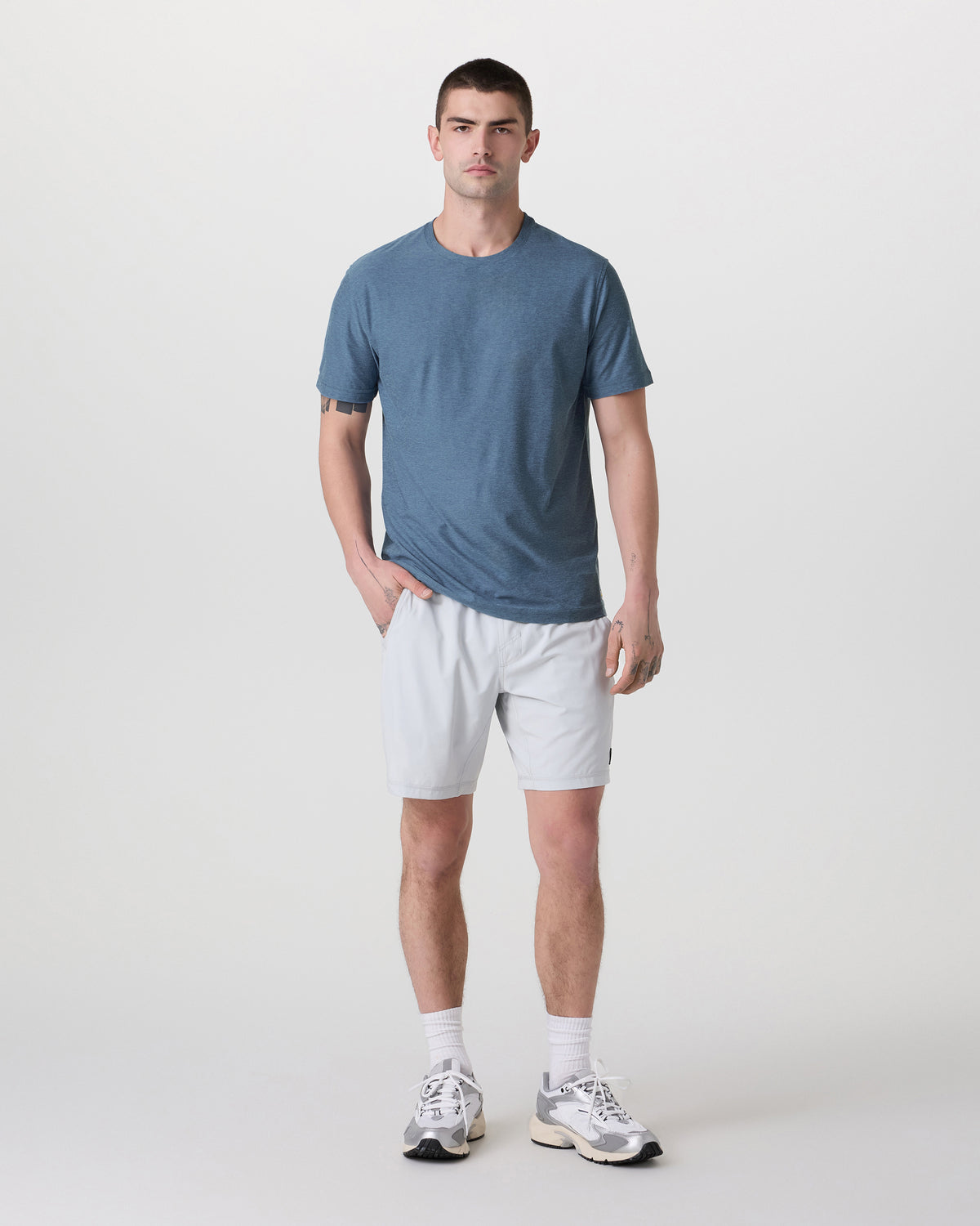 Strato Tech Tee Men's Pool Blue Workout Shirt | Vuori sale