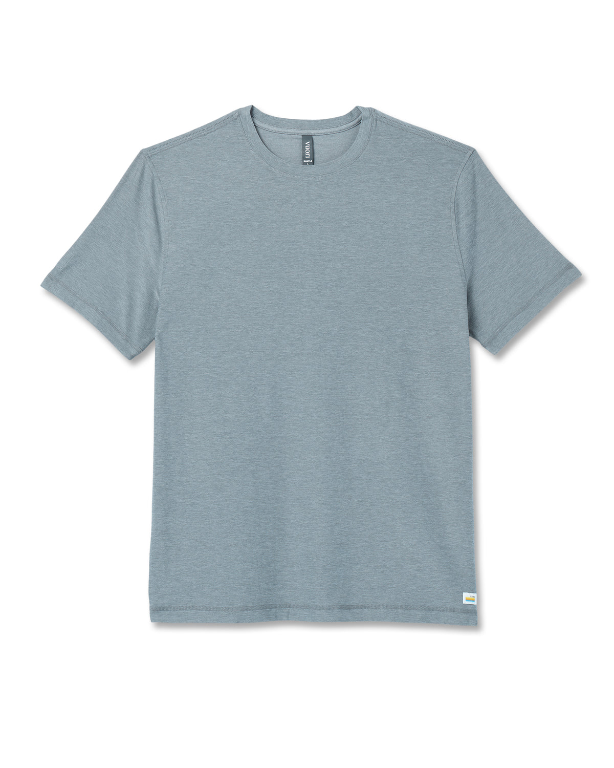 Strato Tech Tee Dusty Blue Heather Workout Shirt | Vuori for sale