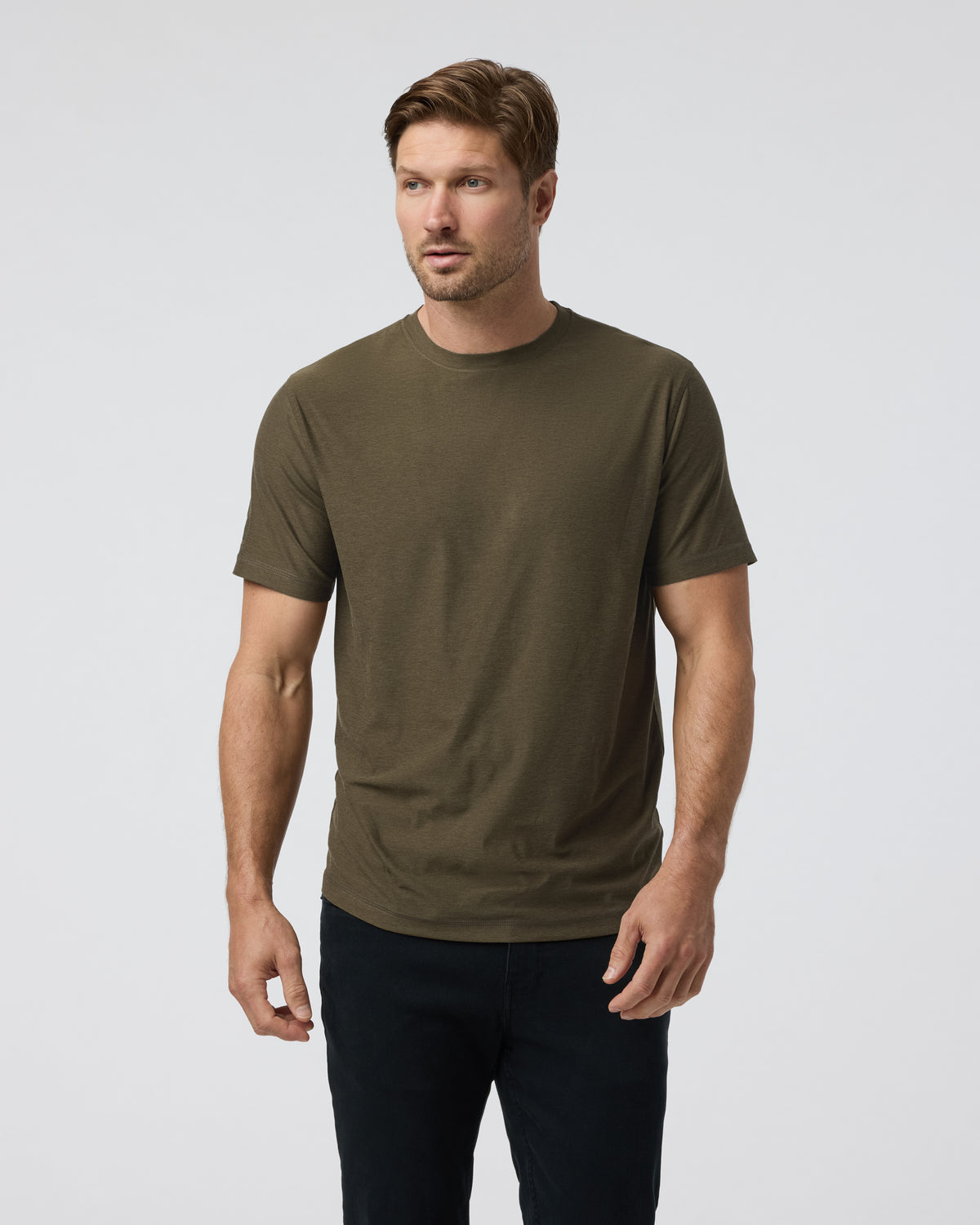 Strato Tech Tee Men's Moss Green Workout Shirt | Vuori discount