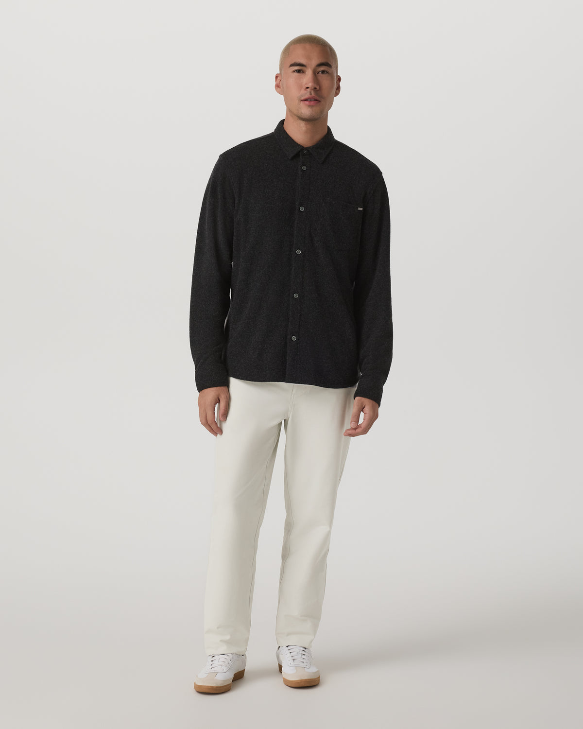 Long Sleeve Altitude Wool Shirt - Relaxed Volcanic Ash | Vuori onsale