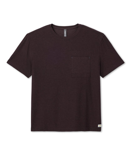 Short Sleeve Strato Pocket Tee - Relaxed Fit Raisin Heather | Vuori discount