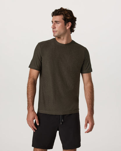 Strato Tech Tee Men's Dark Oregano Heather T-Shirt | Vuori outlet
