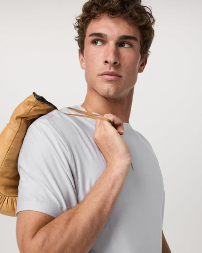 Strato Tech Tee Men's Frost Grey Workout Shirt | Vuori shop