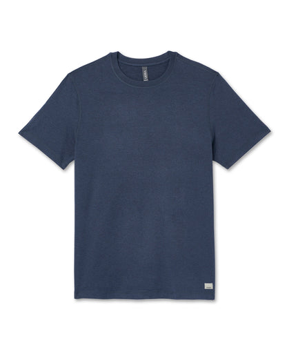 Short Sleeve Ponto Performance Tee Azure Heather | Vuori shop