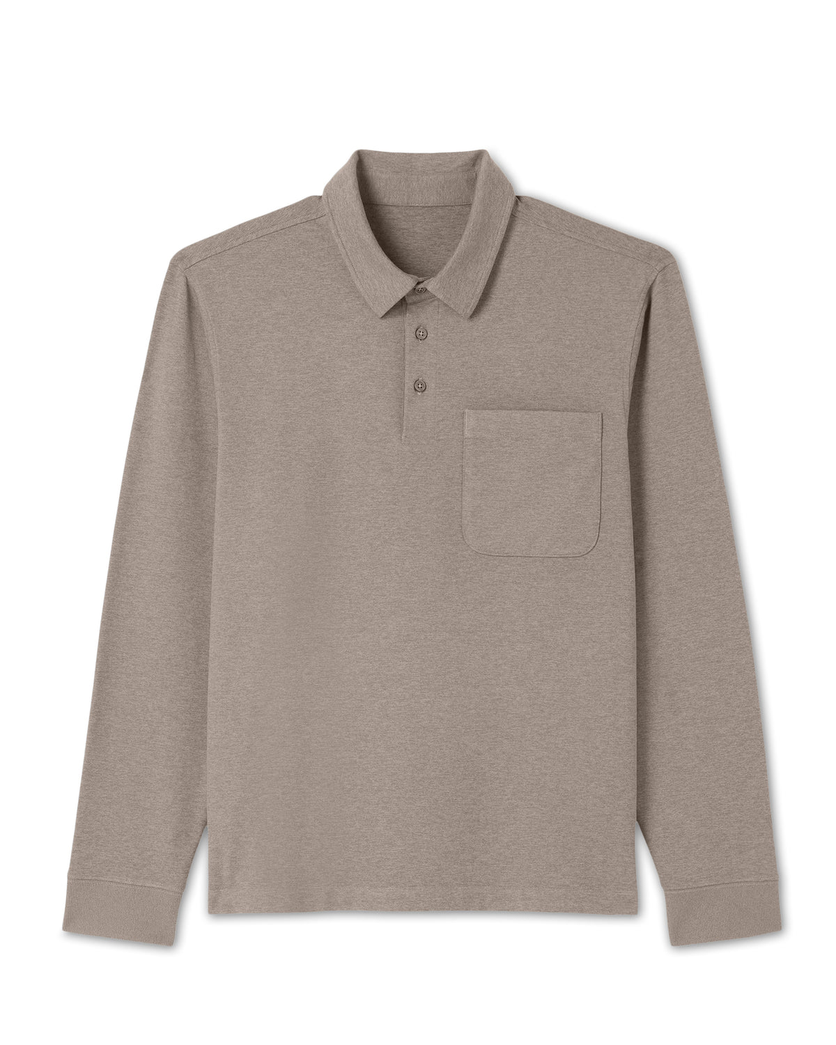 Men's Long Sleeve Coronado Rugby Walnut Heather | Vuori for sale