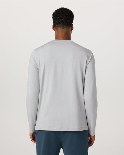Long Sleeve Ponto Performance Tee Frost Grey Heather | Vuori discount