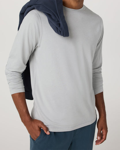Long Sleeve Ponto Performance Tee Frost Grey Heather | Vuori discount